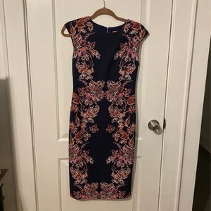 Vince Camuto blue / floral dress. Great for a spring / summer occasion .
